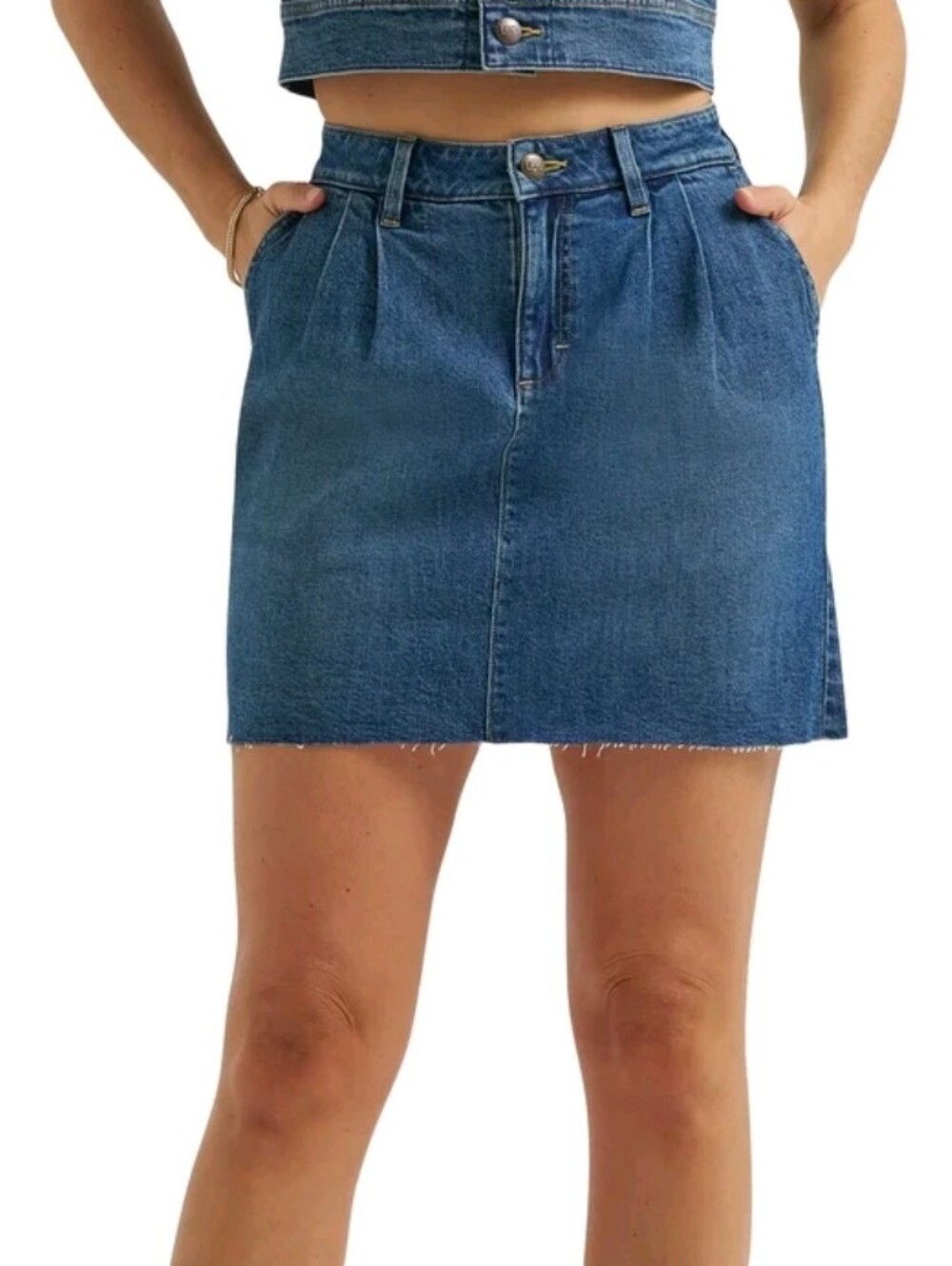 Lee® Women's Heritage Pleated Denim Skirt,